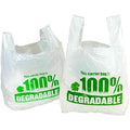 Sabco White Vest Carrier Bags | 100% Degradable Eco Plastic Bags (2000)