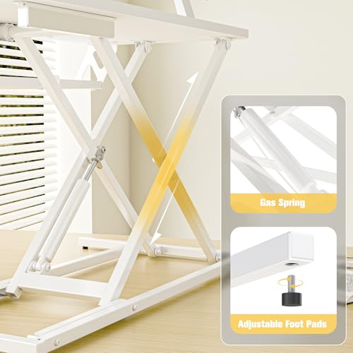 ERGOMAKER Standing Desk Converter – 32 Inch Height Adjustable Riser