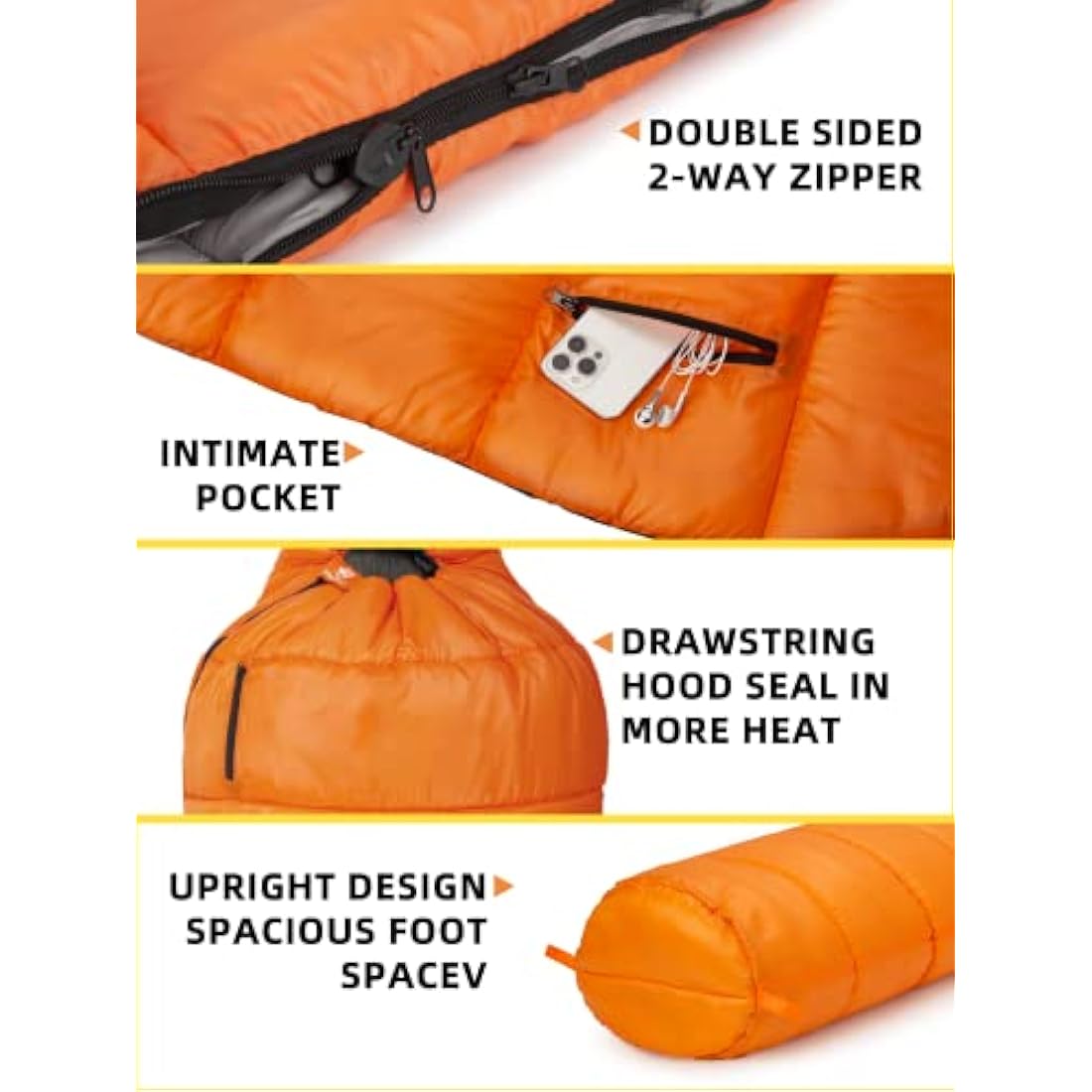 Bessport Mummy Sleeping Bag – 4 Season Ultralight 0°C Camping Gear