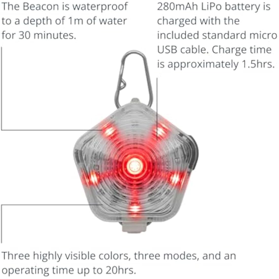 RUFFWEAR The Beacon LED Dog Safety Light | Waterproof & Rechargeable