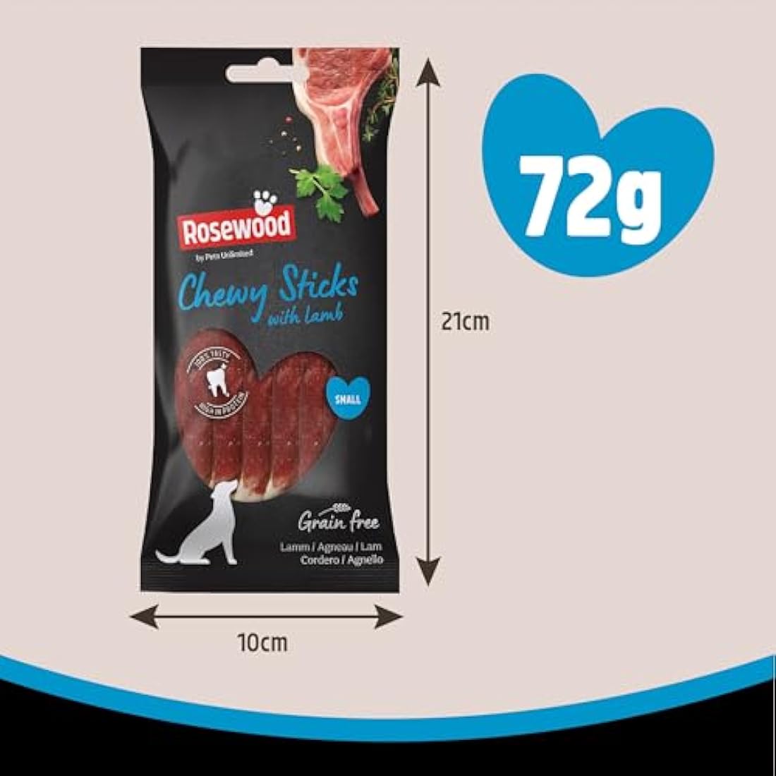 Pets Unlimited Lamb Chewy Sticks – Grain Free High Protein Dog Treats