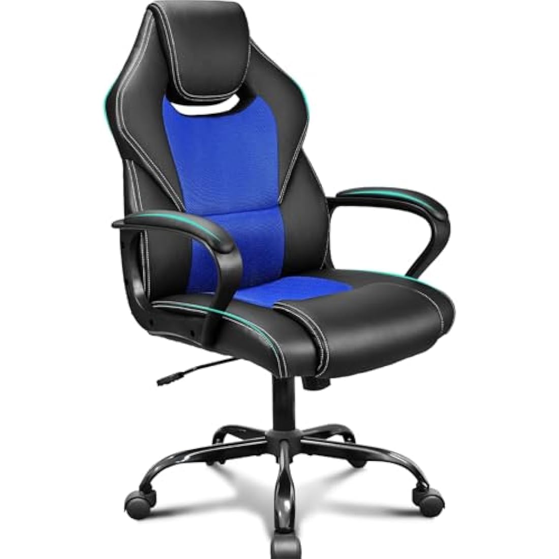 BASETBL Ergonomic Office Chair - High Back PU Leather Executive Chair, Blue
