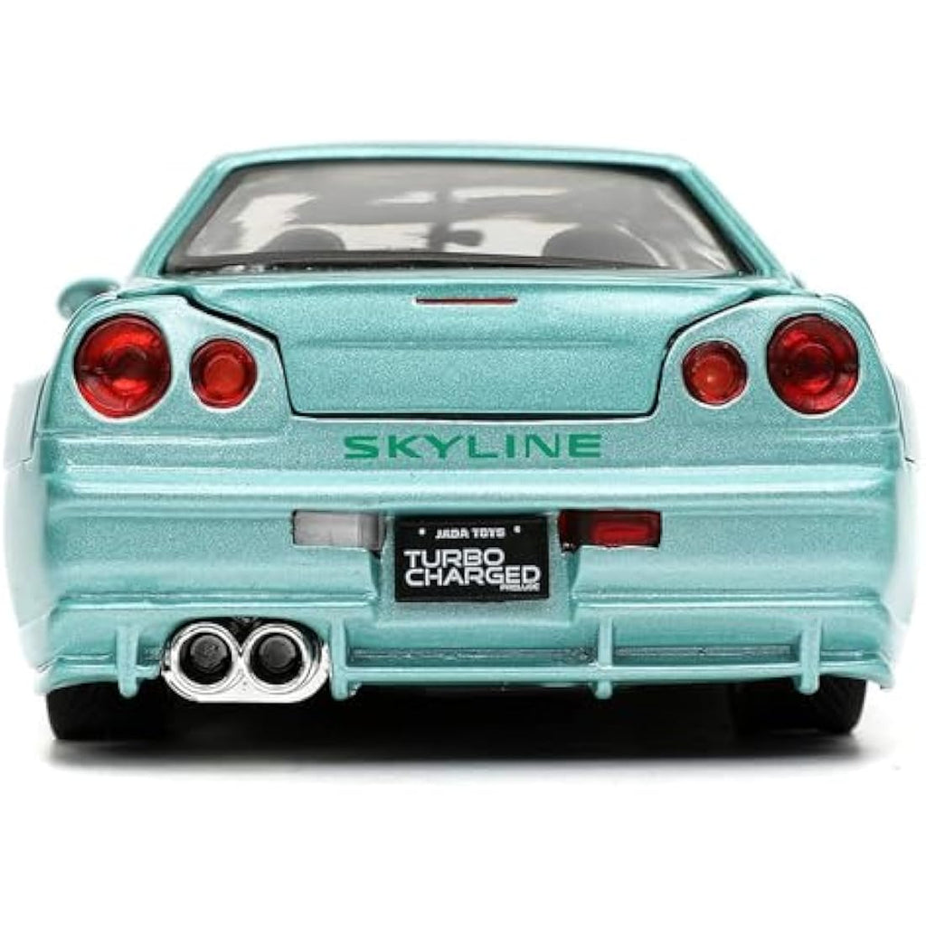 Jada Toys Nissan Skyline GT-R R34 Diecast Model Car – 1:24 Scale, Red