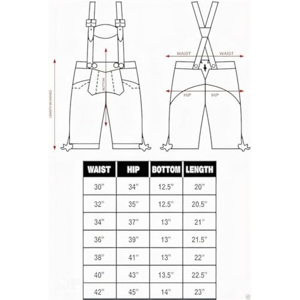 Men's Bavarian Lederhosen – Brown Suede Leather Shorts