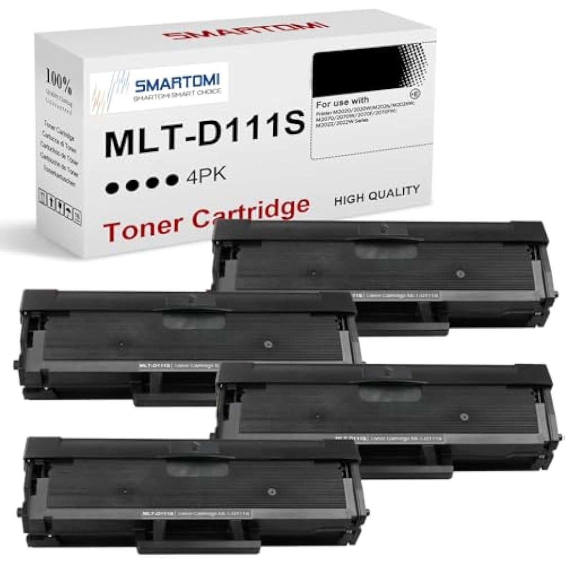 SMARTOMI MLT-D111S Compatible Black Toner Cartridge for Samsung Xpress | 4 Pack