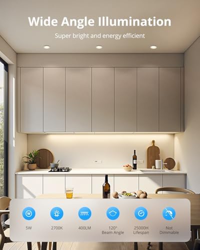 Gr4tec IP65 LED Bathroom Downlights – 10 Pack 5W Ultra-Slim Warm White