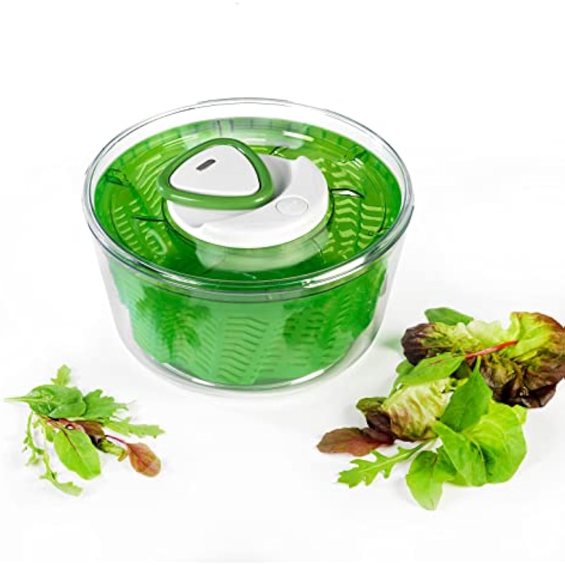 Zyliss Easy Spin 2 Salad Spinner – Large 6L Green Vegetable Dryer