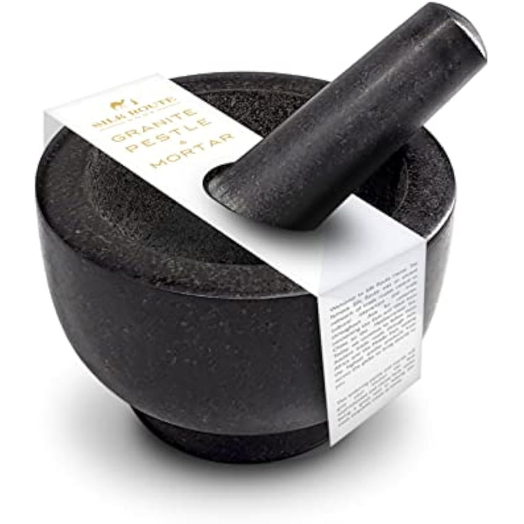 Silk Route Home Granite Pestle and Mortar Set | Durable Spice Grinder