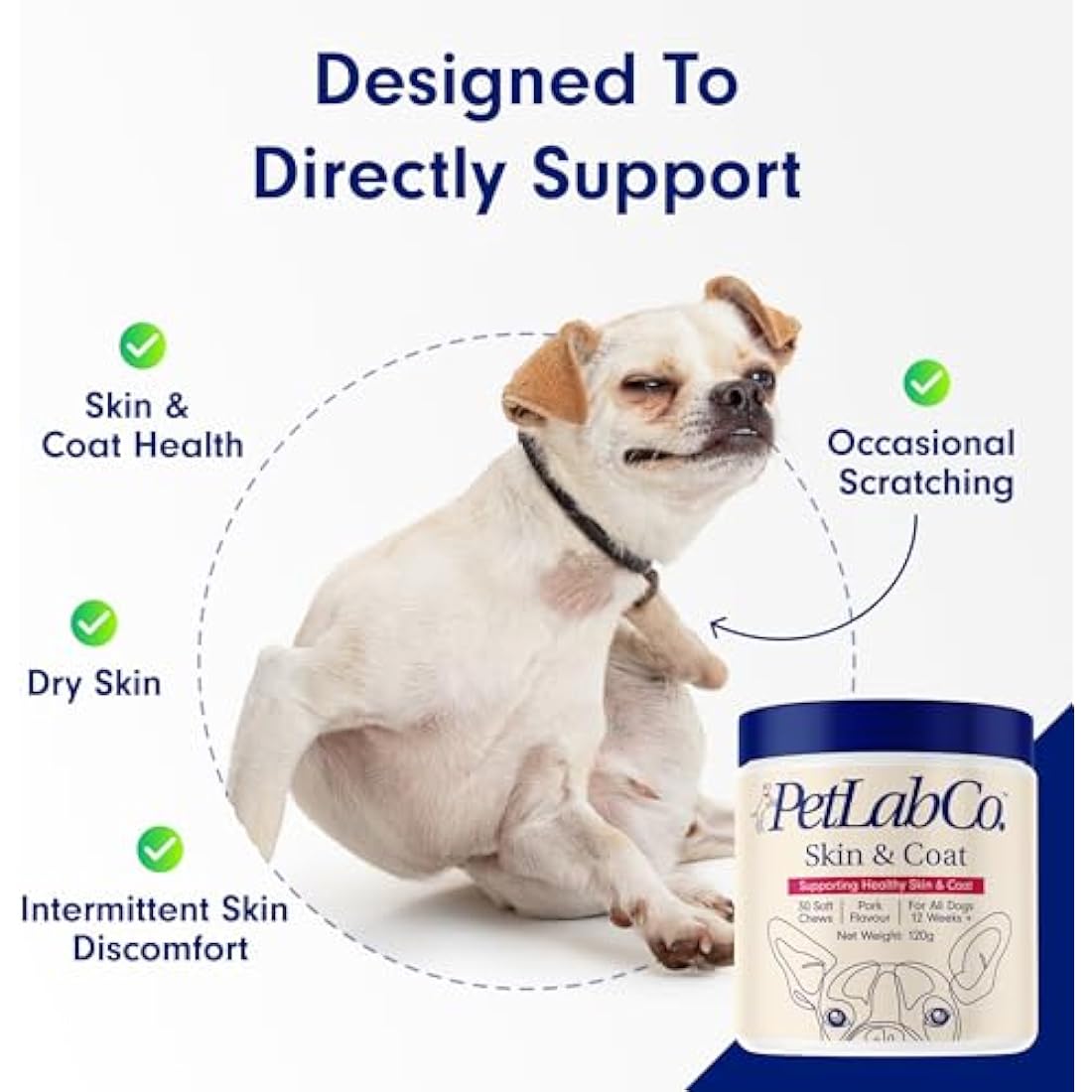 PetLab Co. Skin & Coat Dog Supplements – Salmon Oil & Turmeric Chews