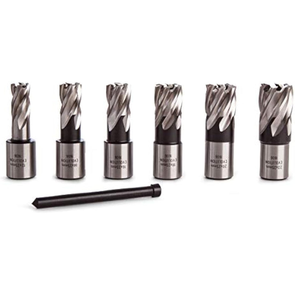 Evolution M2 Steel Magnetic Drilling Cutter Kit - 6 Piece Short Series