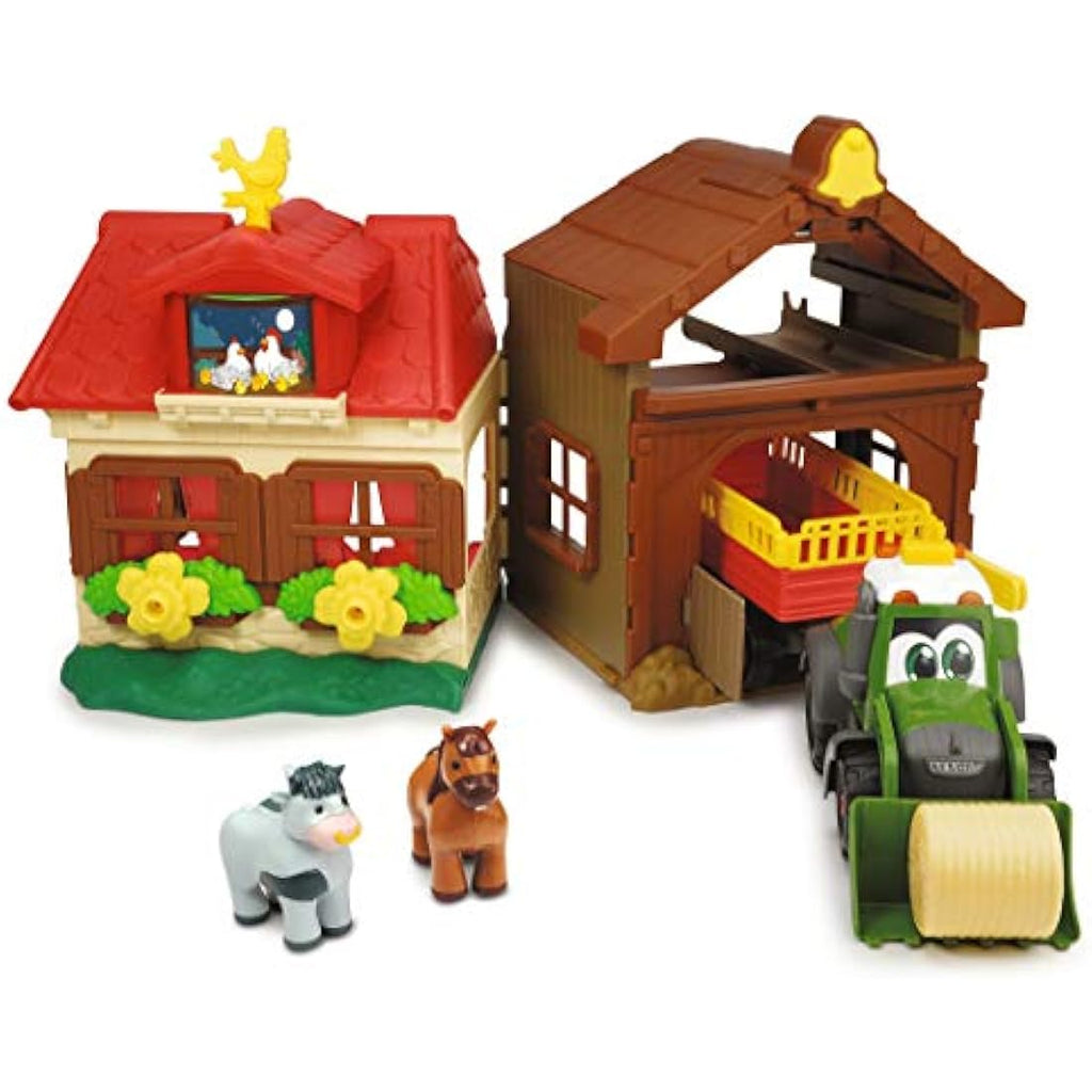 Dickie Toys Happy Farm House Playset with Tractor, Light & Sound