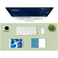 K KNODEL Leather Desk Mat – Dual-Sided Waterproof Office Pad, Light Green