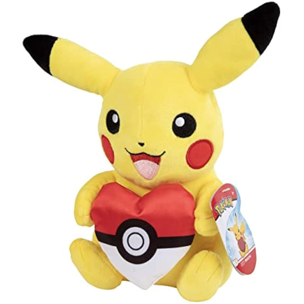 Pokémon Pikachu Heart Plush – 8 Inch Soft Stuffed Animal Toy