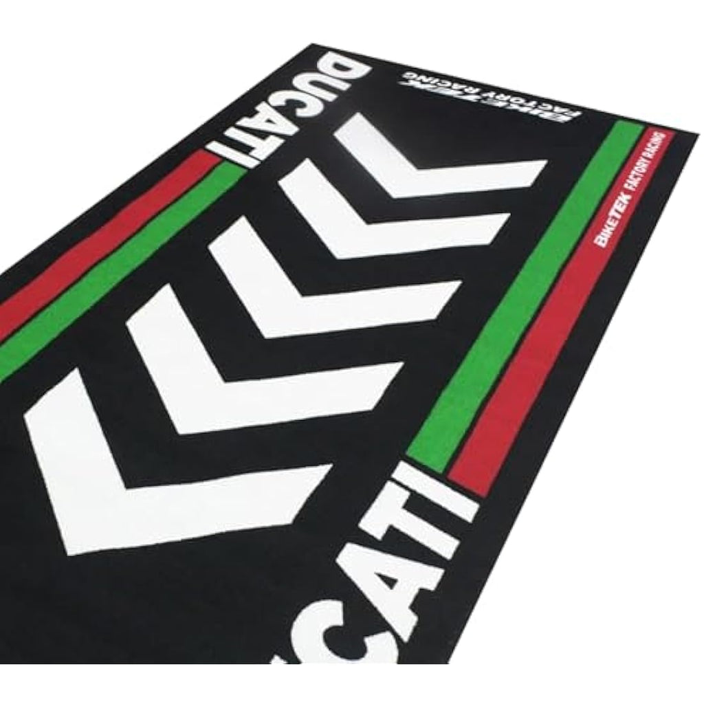 Biketek Series 4 Ducati Garage Mat – 190x80cm Non-Slip Workshop Mat