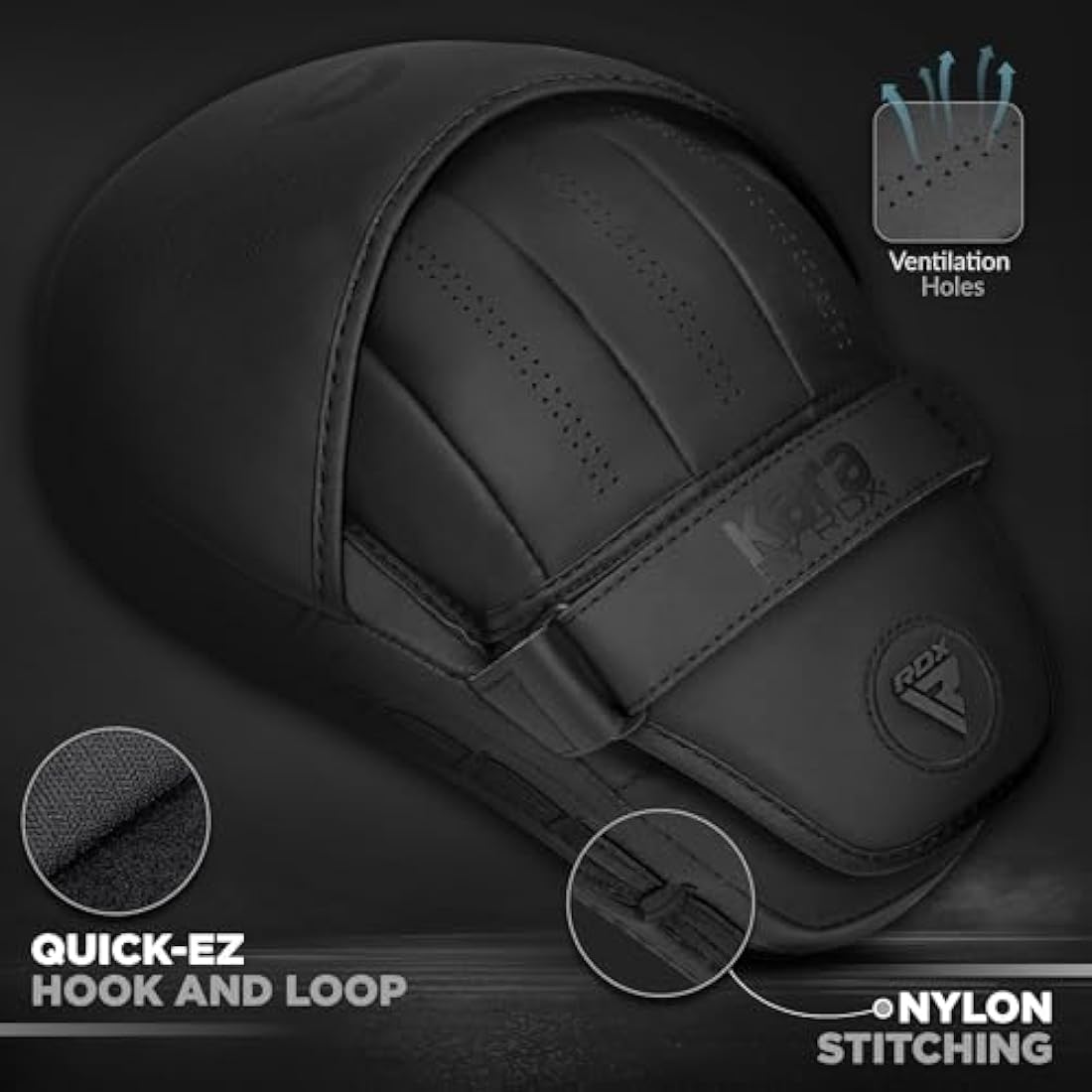RDX Curved Focus Mitts – Maya Hide Leather Boxing & MMA Training Pads