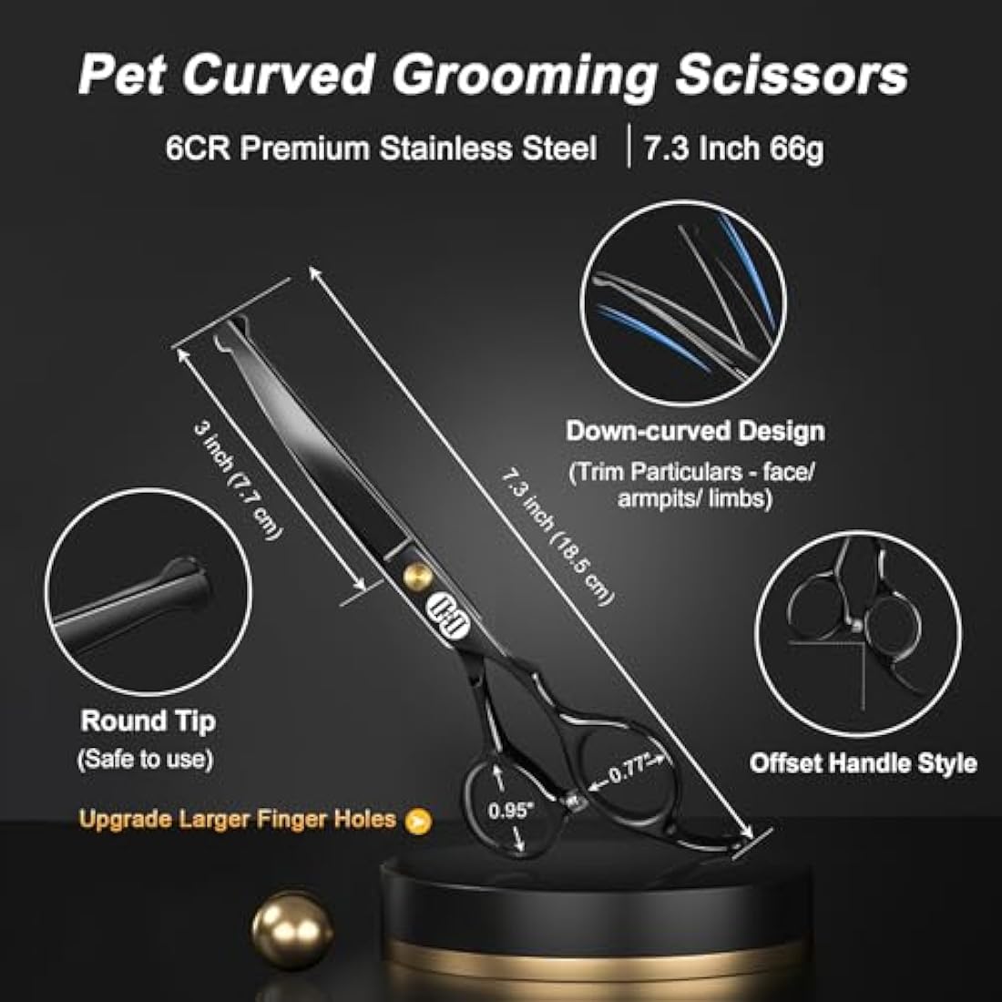 CIICII 10-in-1 Dog Grooming Scissors Kit | Professional Pet Shears Set