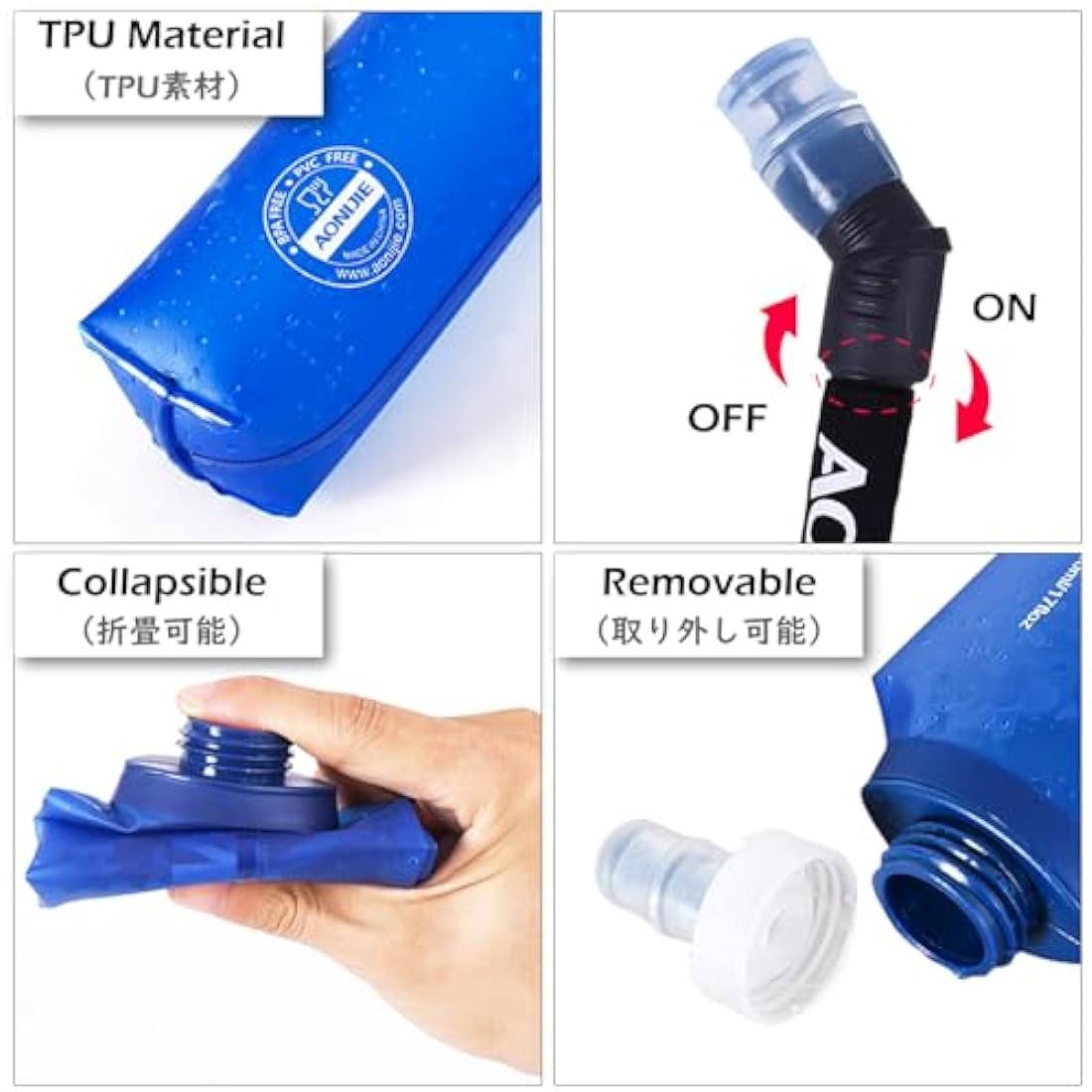 TRIWONDER Soft Flask – BPA-Free TPU Foldable Running Water Bottle