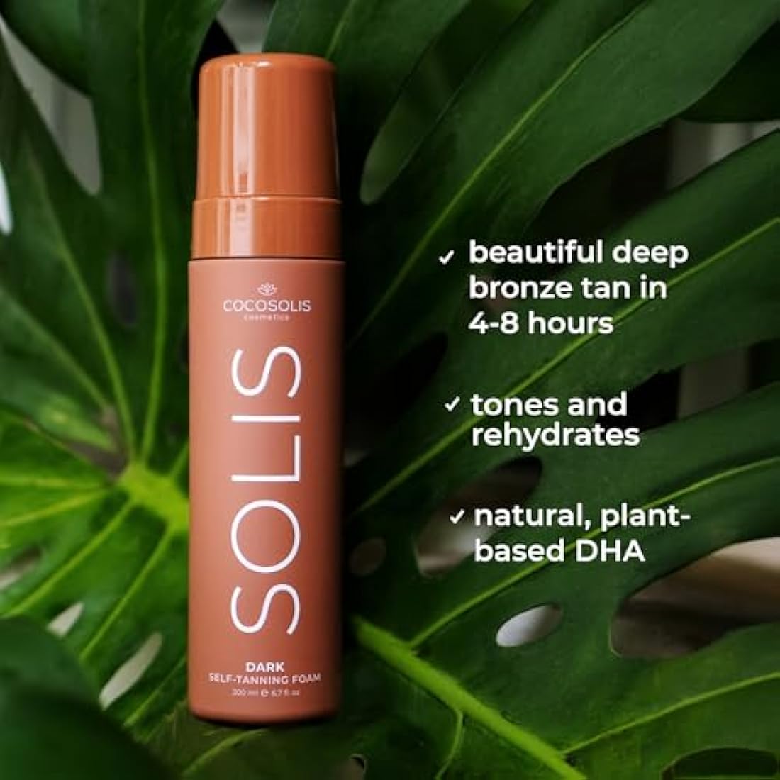 COCOSOLIS SOLIS Dark Self-Tanning Mousse | Natural Vegan DHA (200 ml)