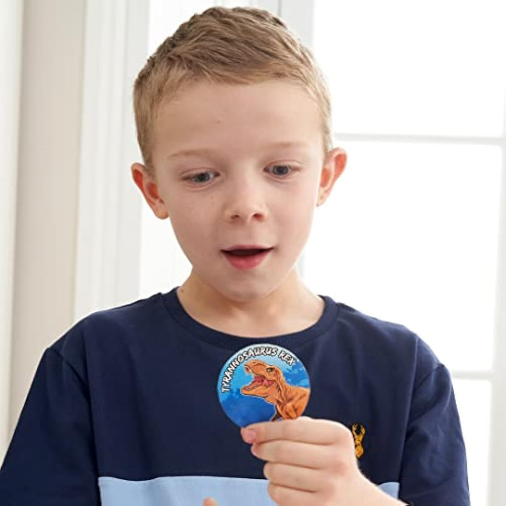 Pop-A-Tops Dinosaur Card Game – Portable Educational Toy
