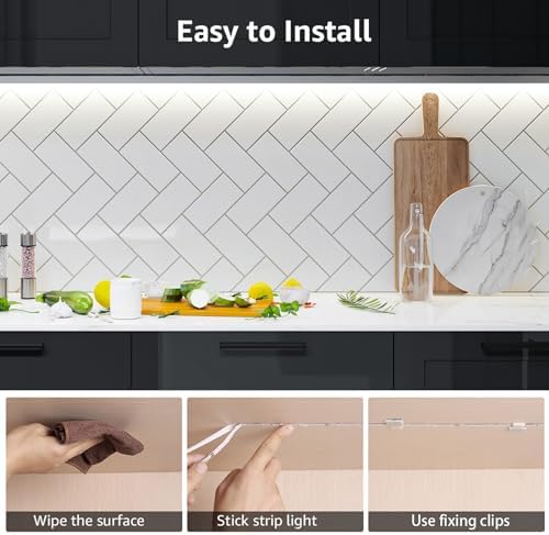 Lepro 5M White LED Strip Light | 6000K Dimmable Under Cabinet Lighting
