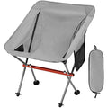 SHALLWE Ultralight Portable Camping Chair | Aluminum Folding Chair - Gray