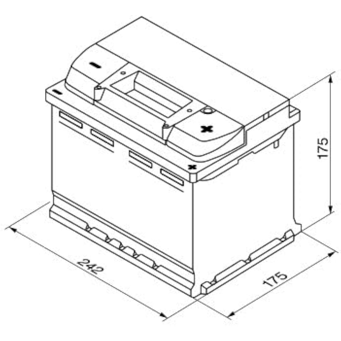 Bosch S5 Car Battery Type 075 | 12V 61Ah 600A Maintenance-Free