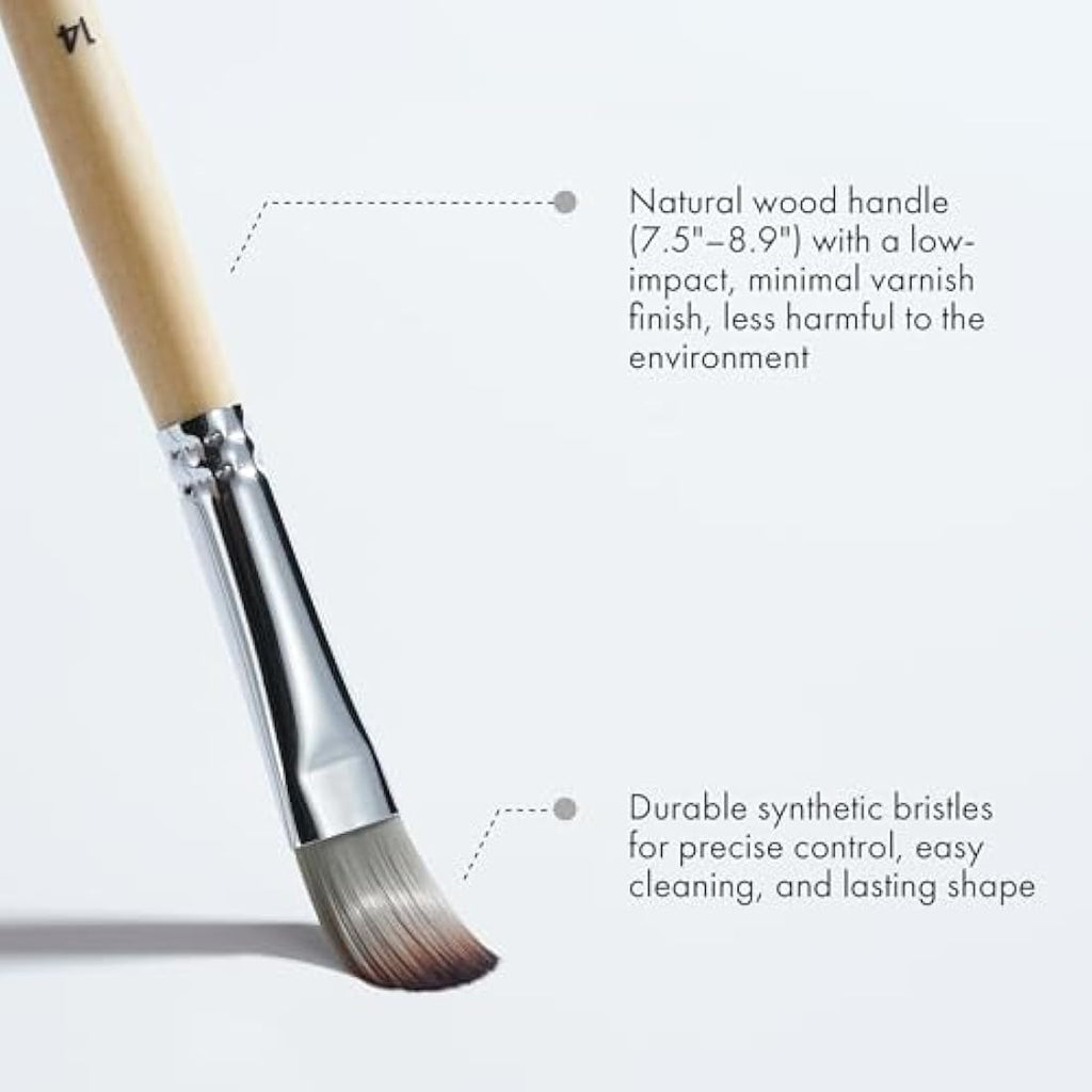 Artify 25-Piece Professional Paint Brush Set with Canvas Bag for Artists