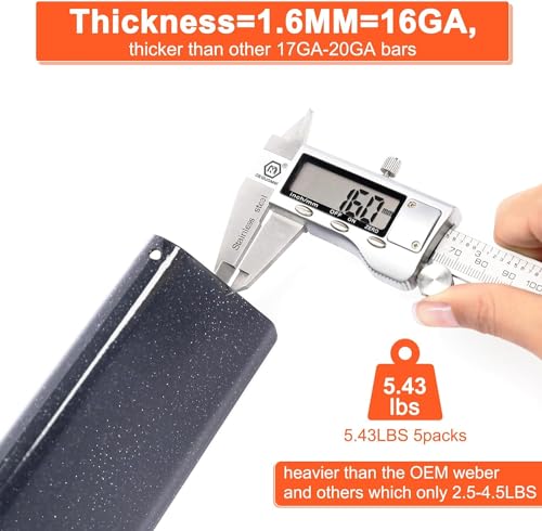 GFTIME Porcelain Steel Flavorizer Bars for Weber Genesis II 300 Series