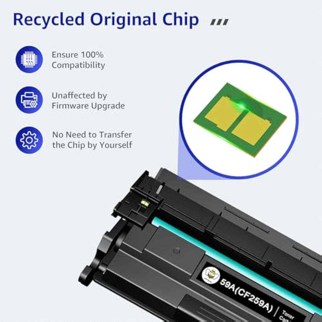 CMYBabee CF259A Black Toner with Chip for HP LaserJet Pro M404 M428 (1-Pack)