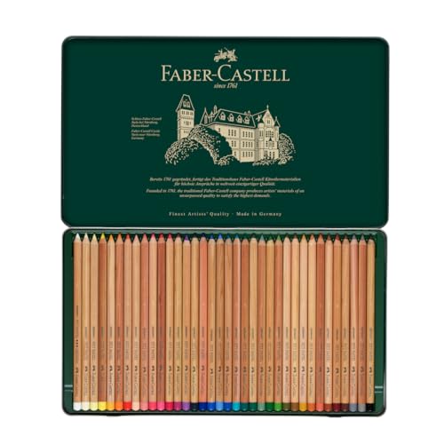 Faber-Castell PITT Pastel Pencils – Professional Tin Set of 36 Colors