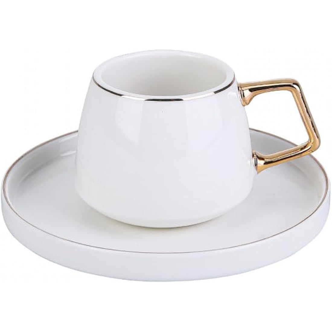 Karaca Saturn Gold 12-Piece Porcelain Turkish Coffee Cup Set for 6