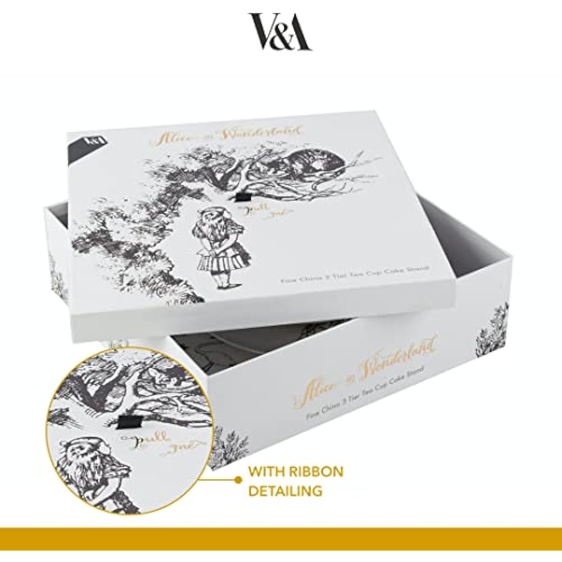 V&A Alice In Wonderland 3-Tier Cake Stand | Fine China Serving Set
