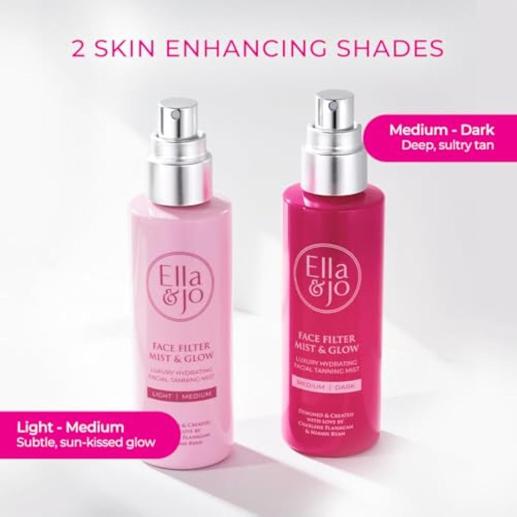 Ella & Jo Face Tanning Mist – Hydrating Hyaluronic Glow (Light Medium)