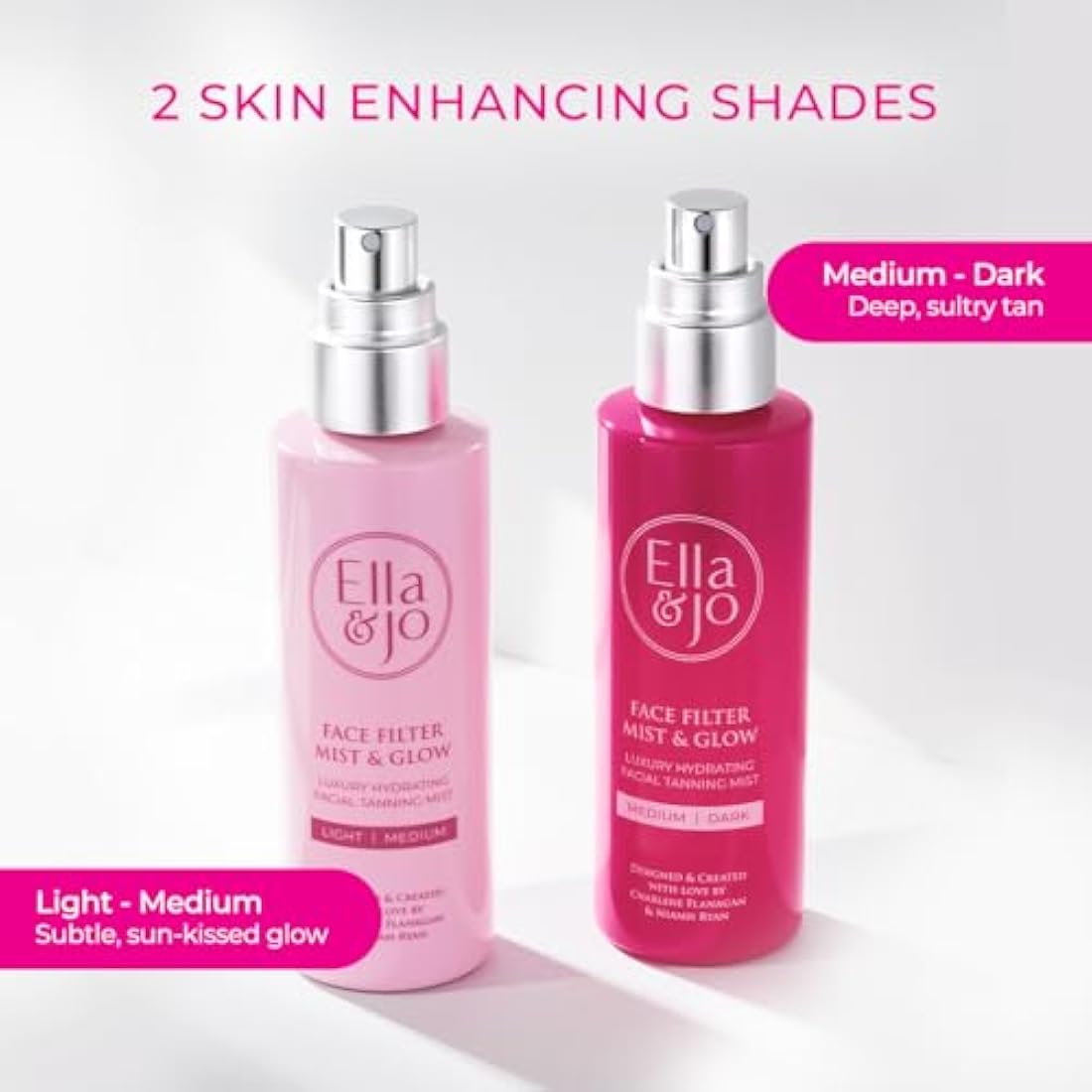 Ella & Jo Face Tanning Mist – Hydrating Hyaluronic Glow (Light Medium)