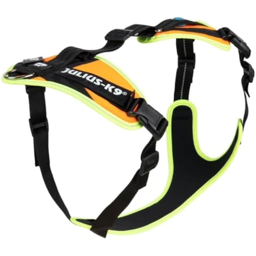 Julius-K9 Mantrailing Dog Harness – UV Orange, Adjustable Size S