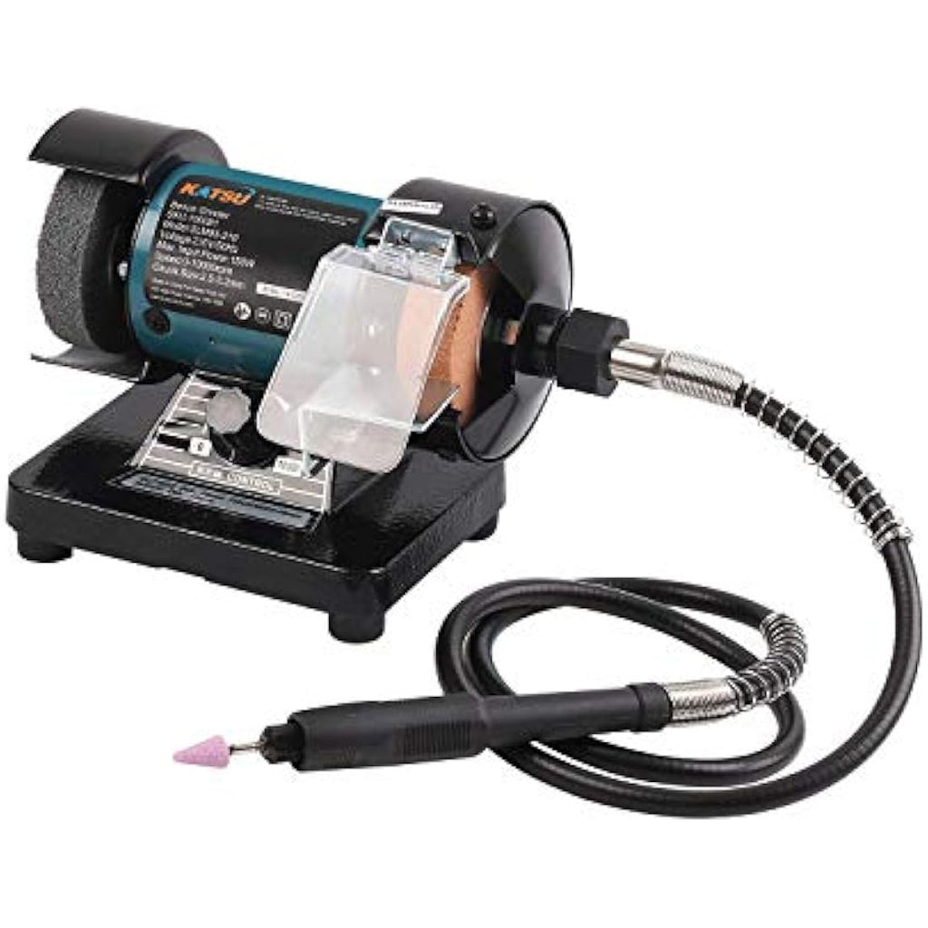 KATSU Mini Bench Grinder – 150W Electric Polisher with Flexible Shaft