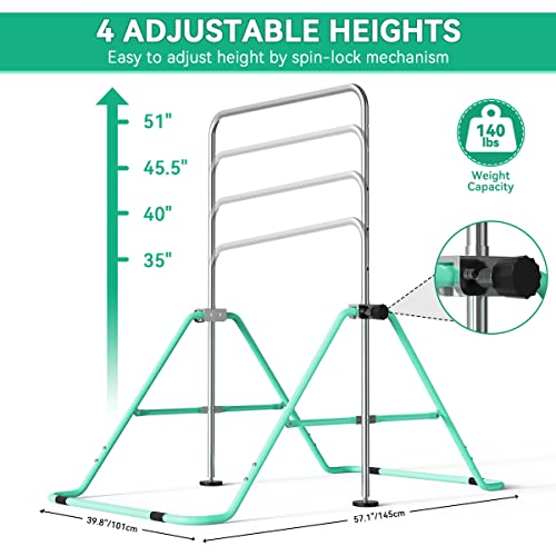 FBSPORT Folding Gymnastics Bar | Adjustable Height Home Training Equipment