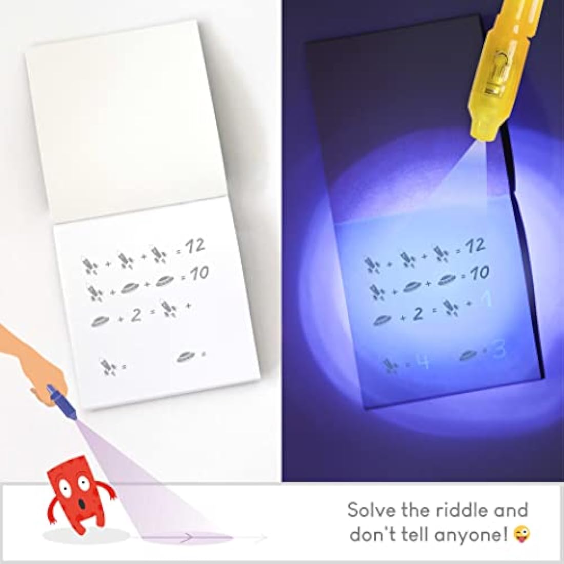 BONNYCO Invisible Ink Pen and Notebook Set - 8 Pack Space Party Favors