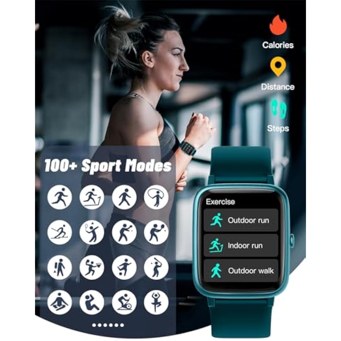 GRV Smart Watch with Bluetooth Calling | IP68 Fitness Tracker for Men Women