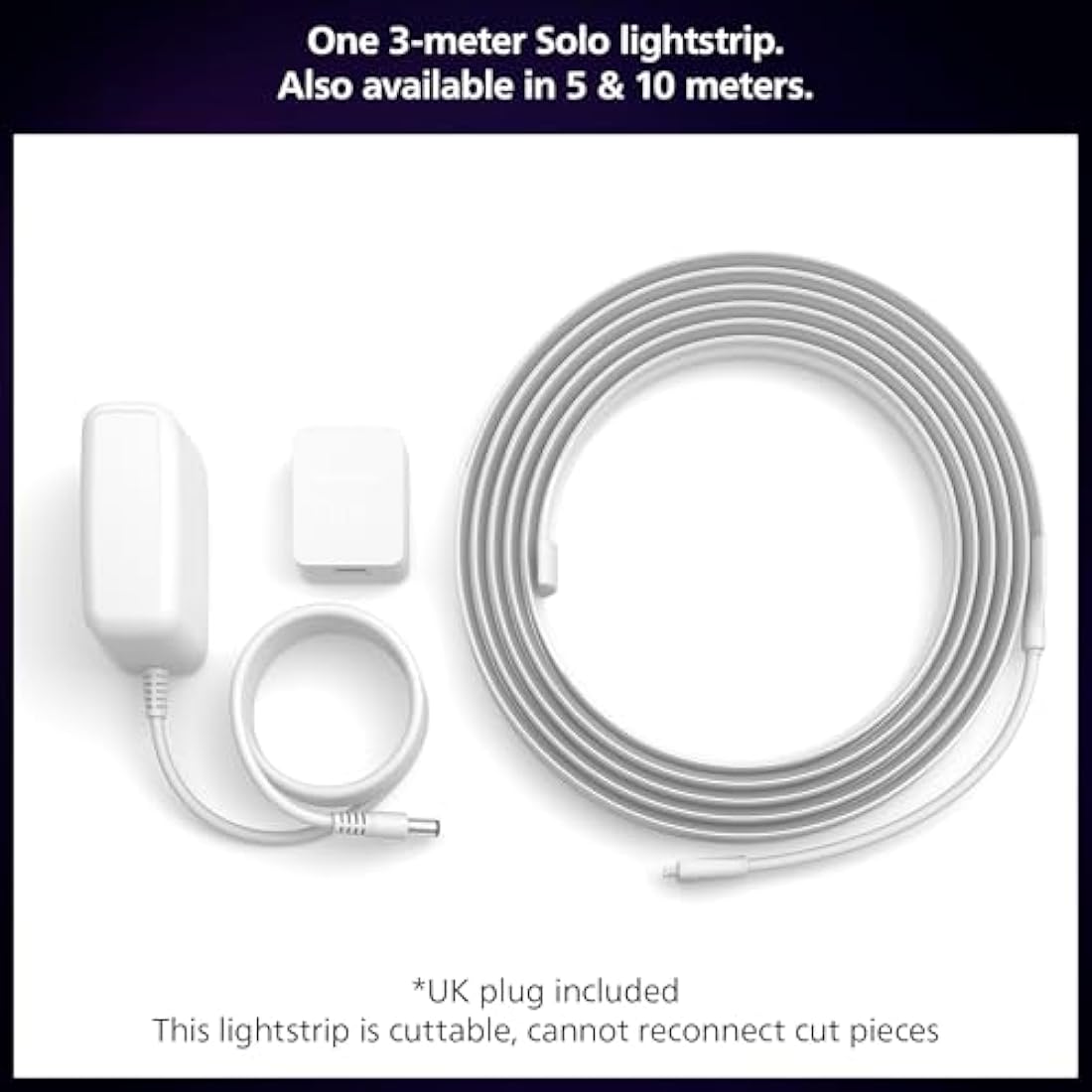 Philips Hue Solo 3m Smart LED Lightstrip – RGBWW Indoor Ambient Lighting