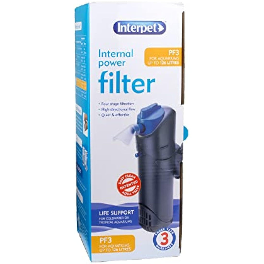 Interpet PF3 Internal Aquarium Filter for Fish Tanks up to 126L