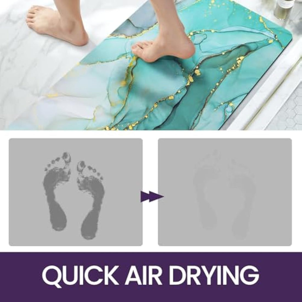DEXI Non-Slip Bath Mat | Super Absorbent Thin Bathroom Rug, 40x60cm