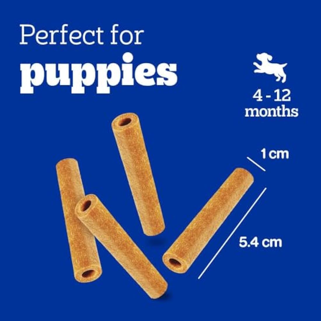 Pedigree Puppy DentaTubos Dental Sticks – Calcium Rich Chews, 54 Pack