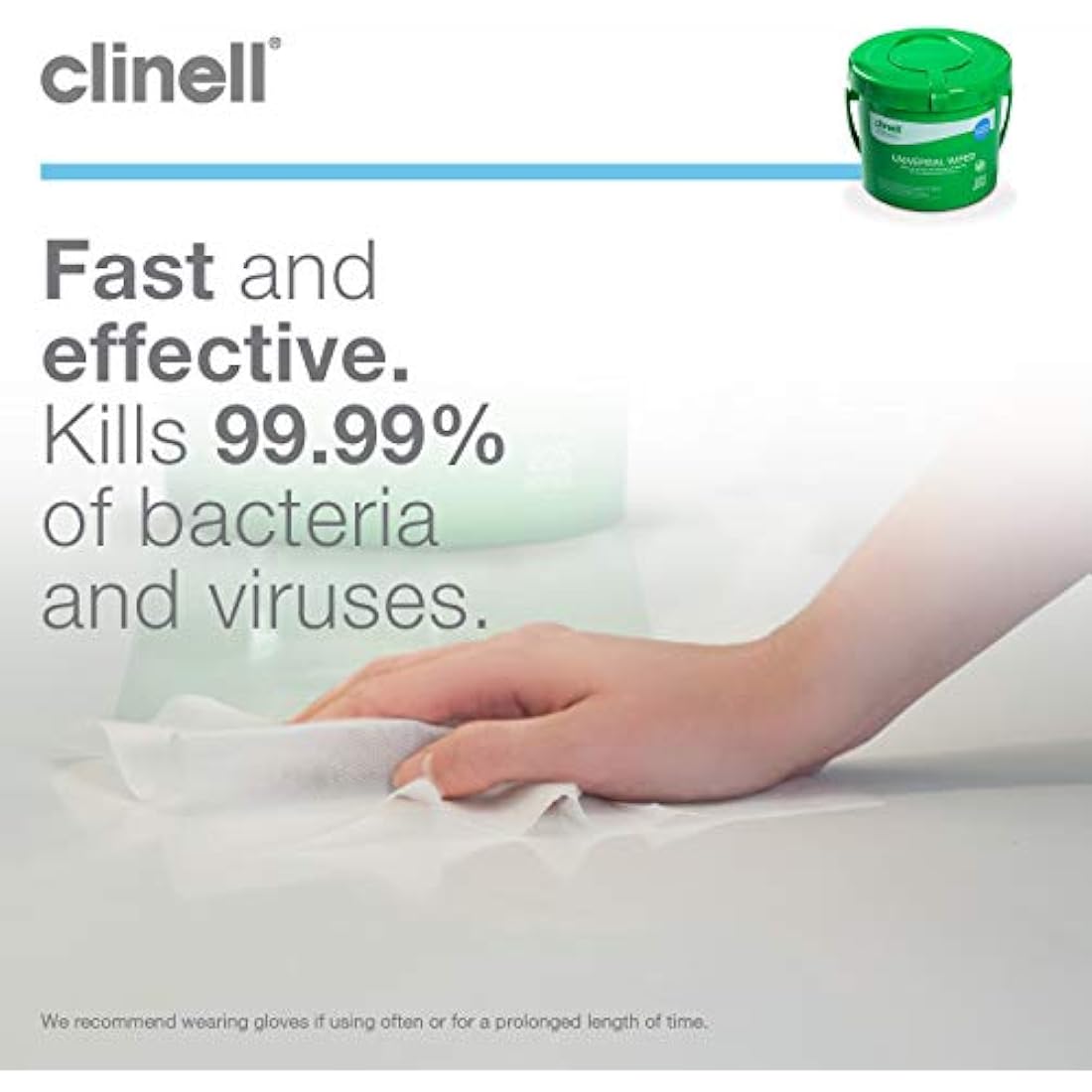 Clinell Universal Disinfectant Wipes – 4 Buckets of 225 (900 Total)
