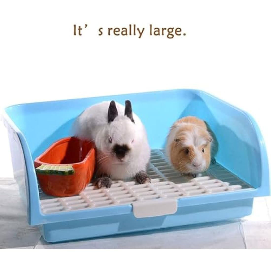 Oncpcare Large Rabbit Litter Box | Bunny & Guinea Pig Potty Tray - Beige