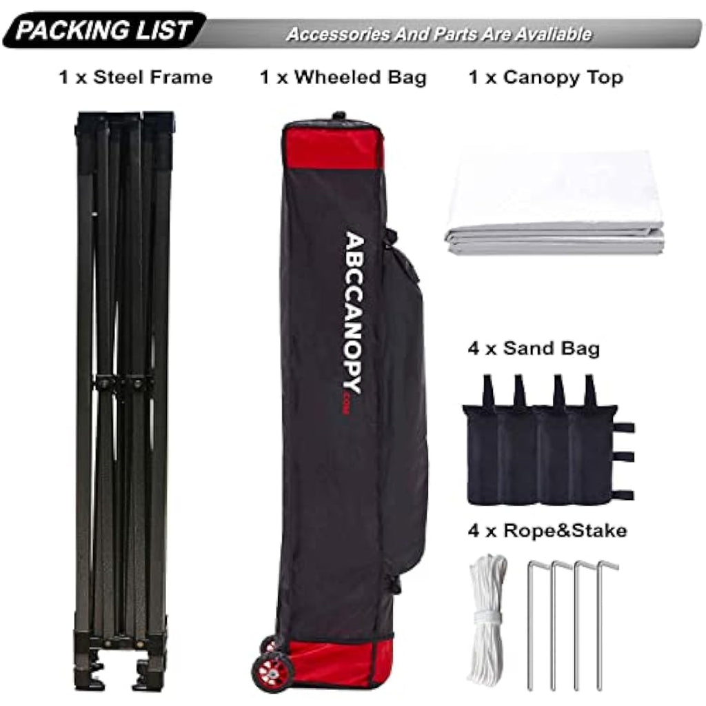 ABCCANOPY Pop Up Gazebo – Heavy Duty Commercial Canopy with Awning