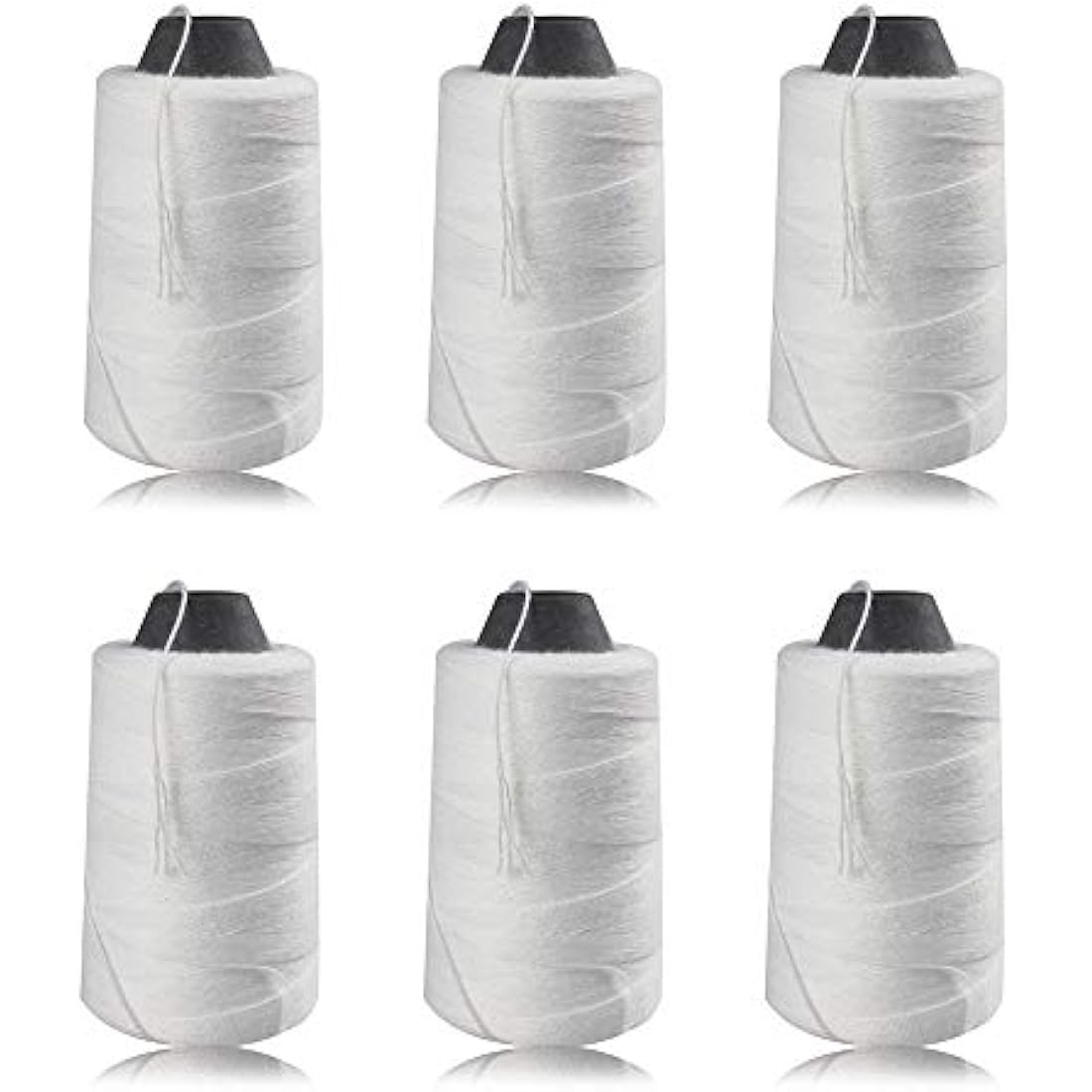 Fayelong White Sewing Thread - 6 Cones for Bag Sealing Machines