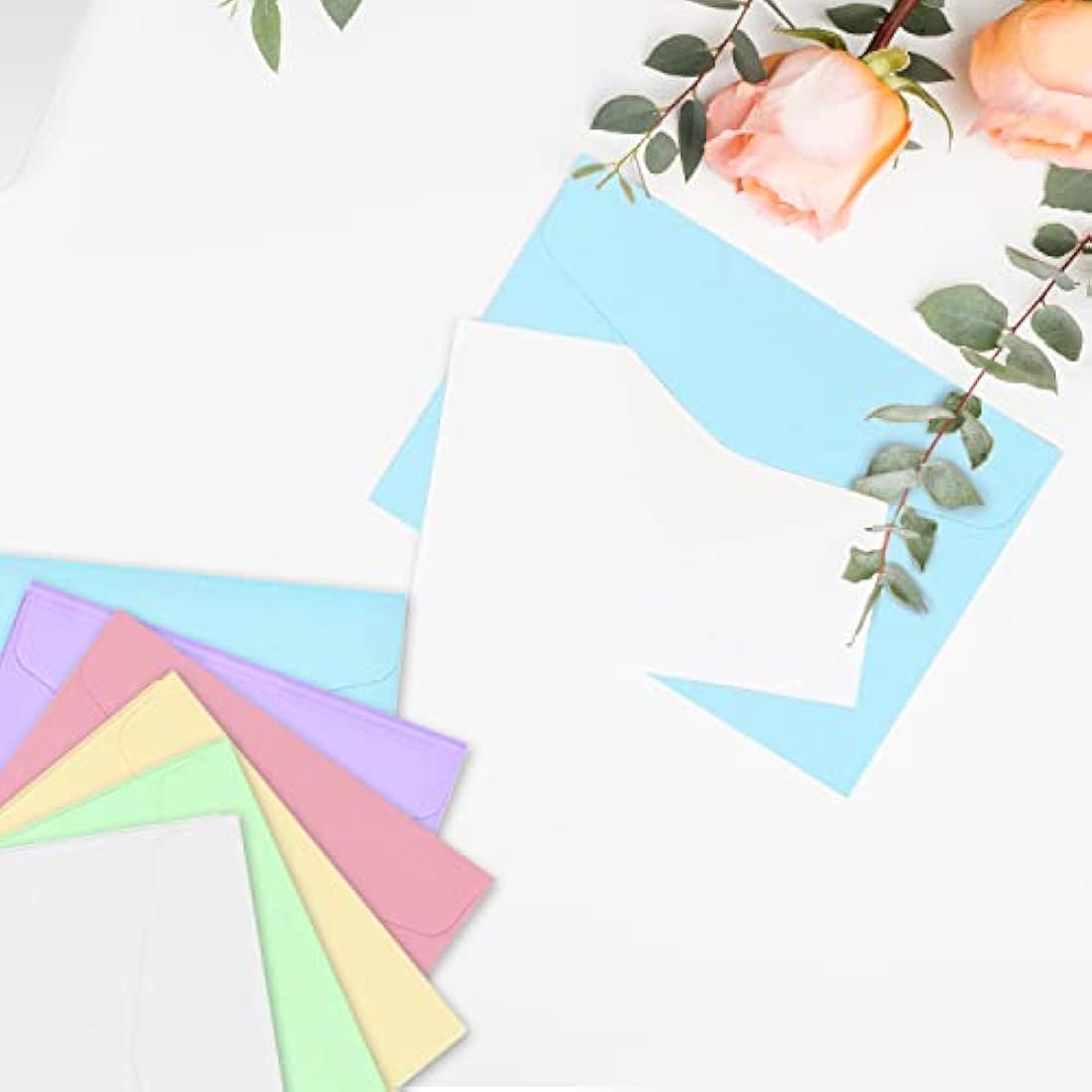 60 Pcs Mini Colored Envelopes – Tiny DIY Cardboard Envelopes