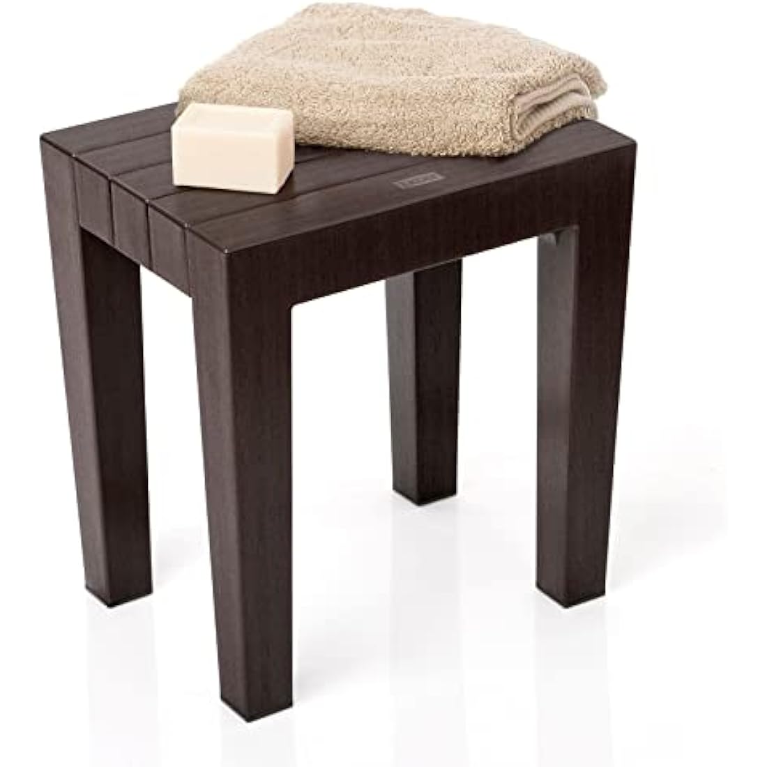 Tatay Lombok Rectangular Bench - Gray Polypropylene Outdoor Stool