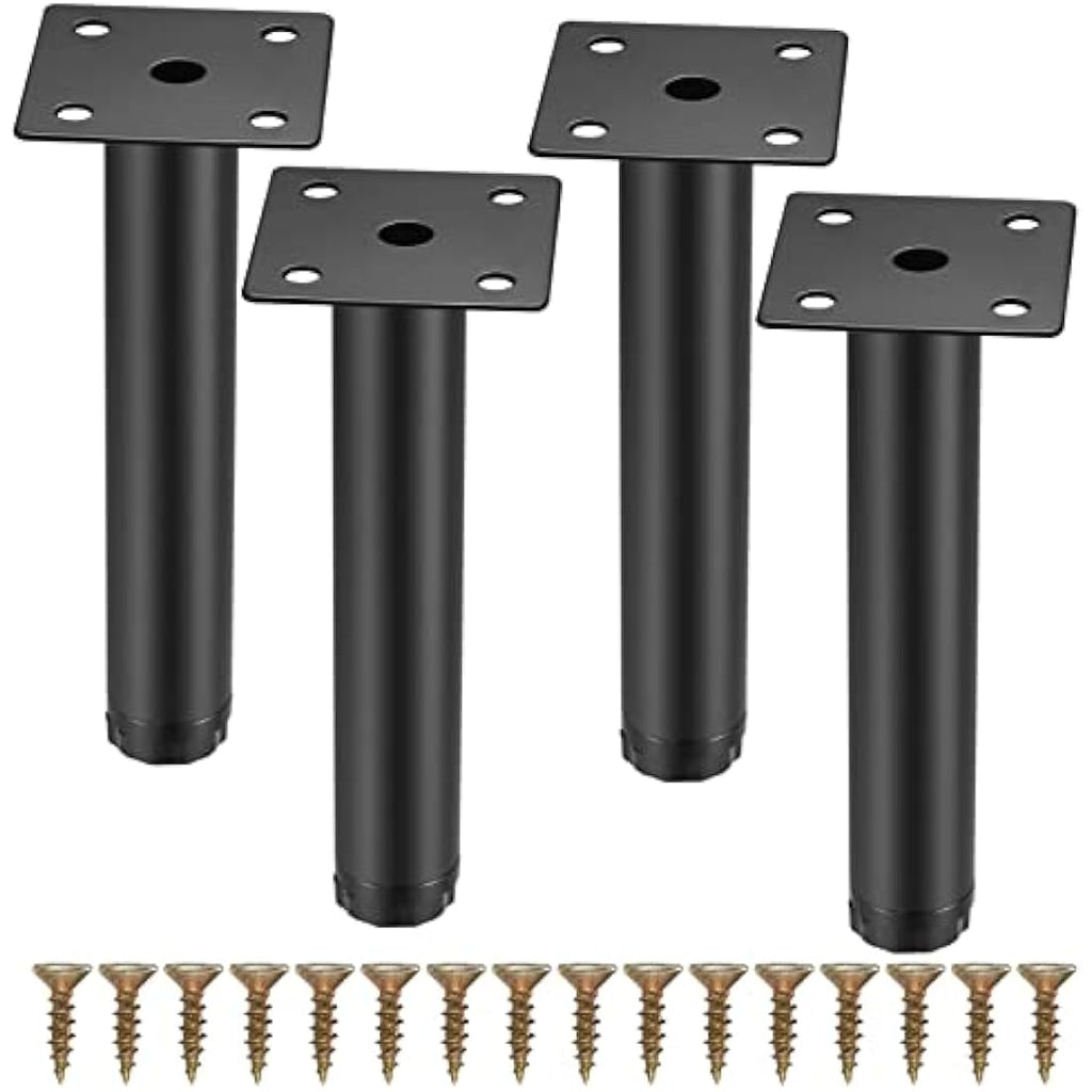 4 Pcs Adjustable Metal Furniture Legs – 5.9" Sofa Feet